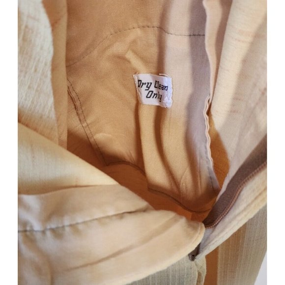 Vintage Retro Mens Lee Wald Yellow Suit Jacket Pants Disco Pimp Summer Vacation - Picture 8 of 16